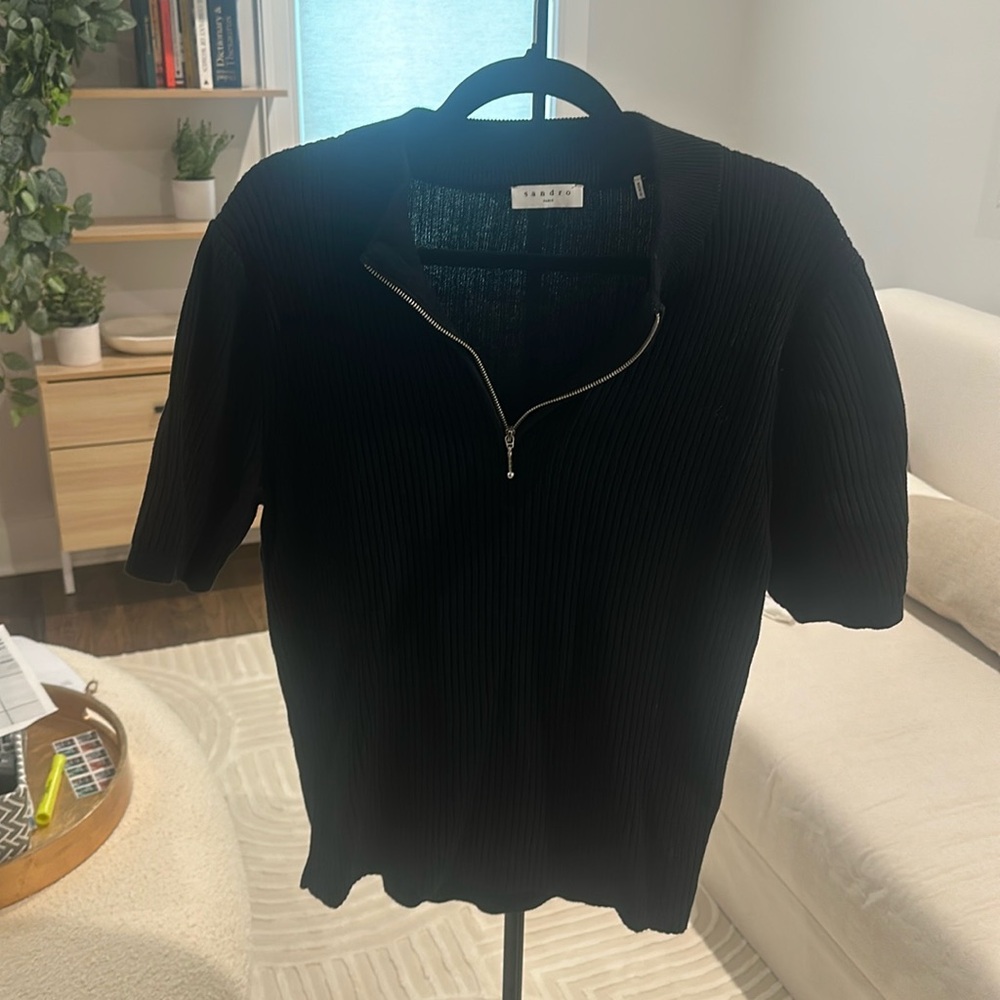 Men’s half zip short sleeve sweater